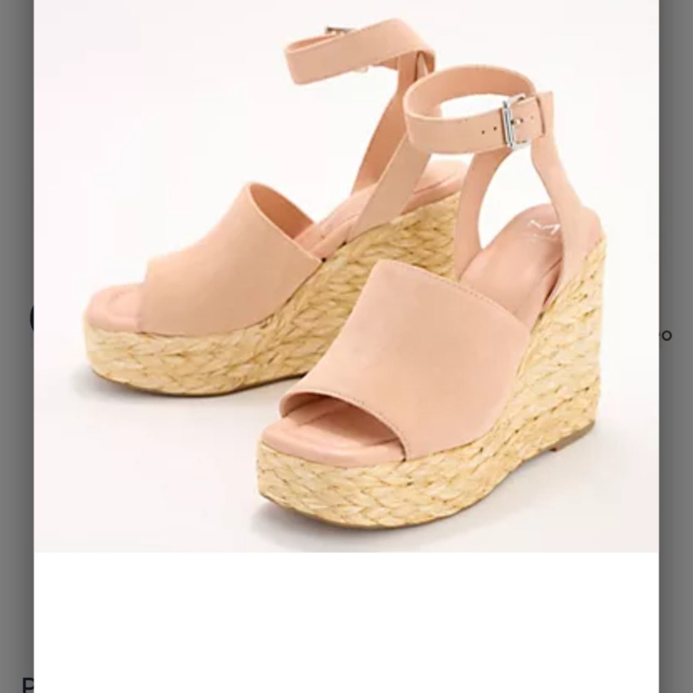 Marc Fisher LTD Women's Nelly Espadrille Wedge Sandal Suede Brand New 8.5